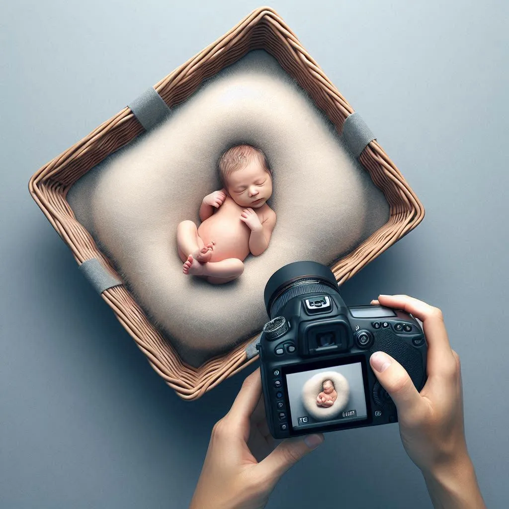 Rectangle prop for newborn photography at blessedcutebabies