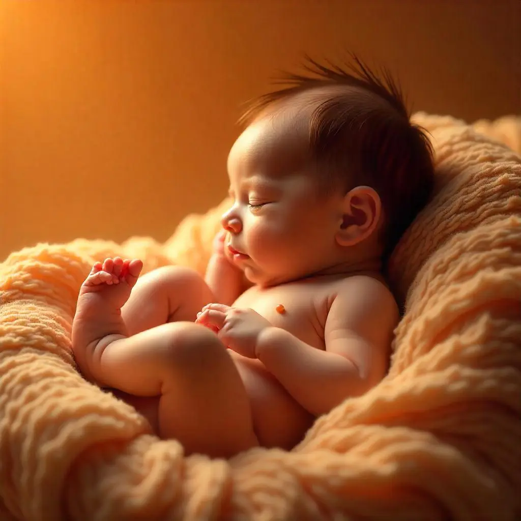 womb pose on newborn photography at blessed cute babies