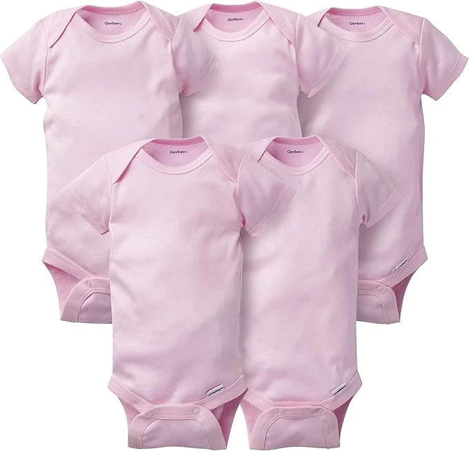 5 packs unisex solide onesies bodysuit