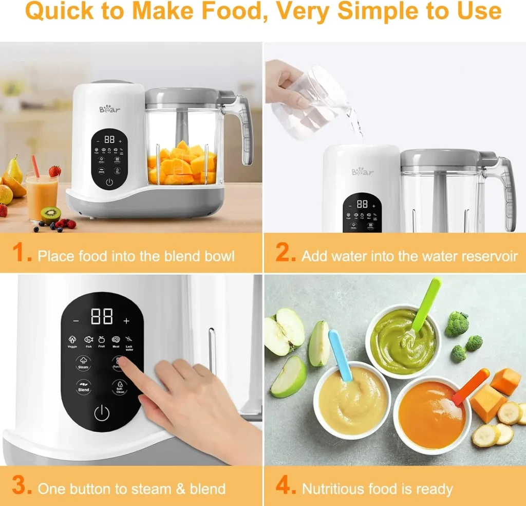 best baby food steamer and blender at blessedcutebabies.com