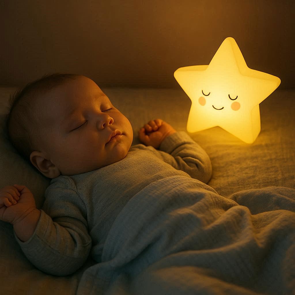 Best Baby Night Light for Babies' Rooms 1 baby sleeping with baby night light