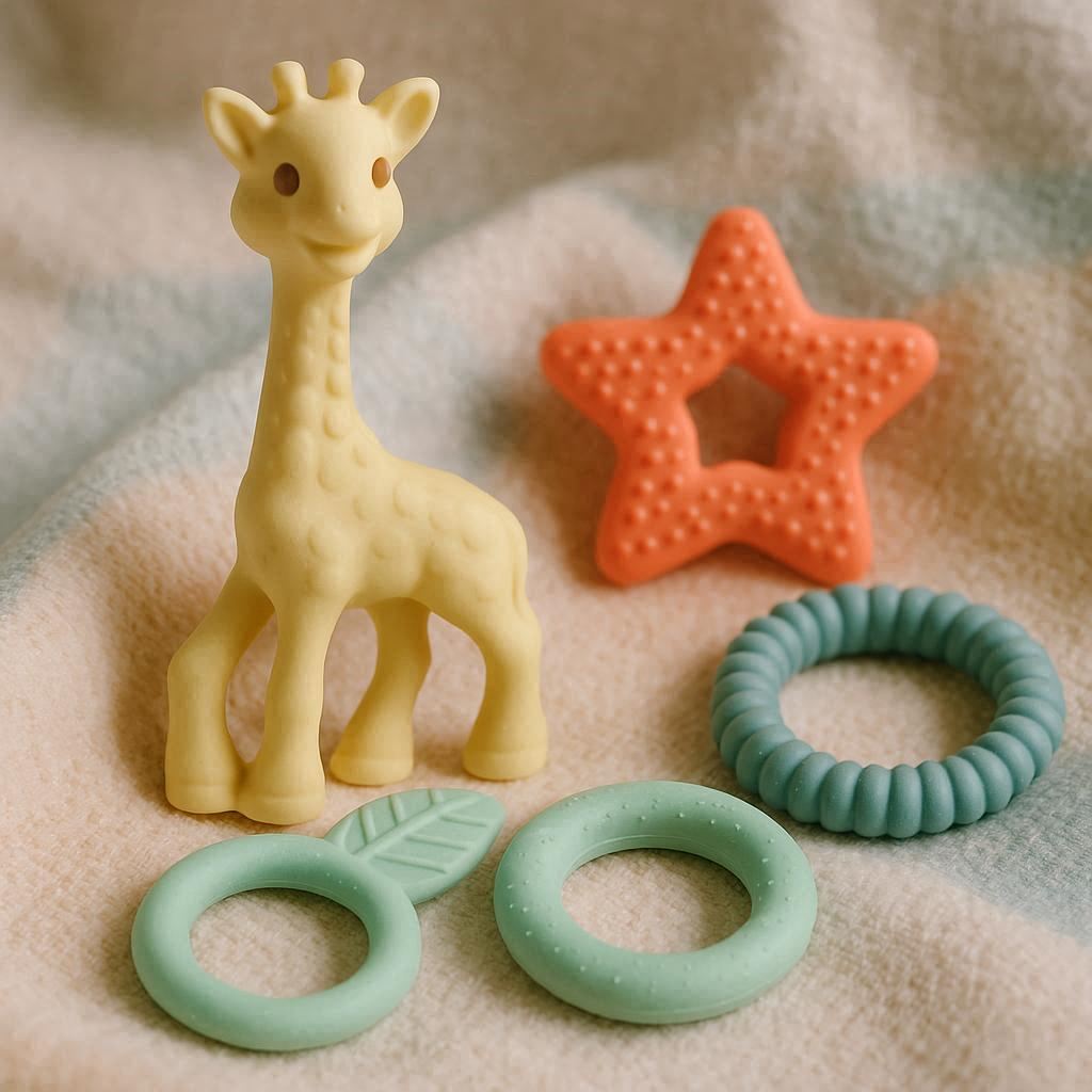 Colorful baby teething toys